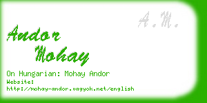 andor mohay business card